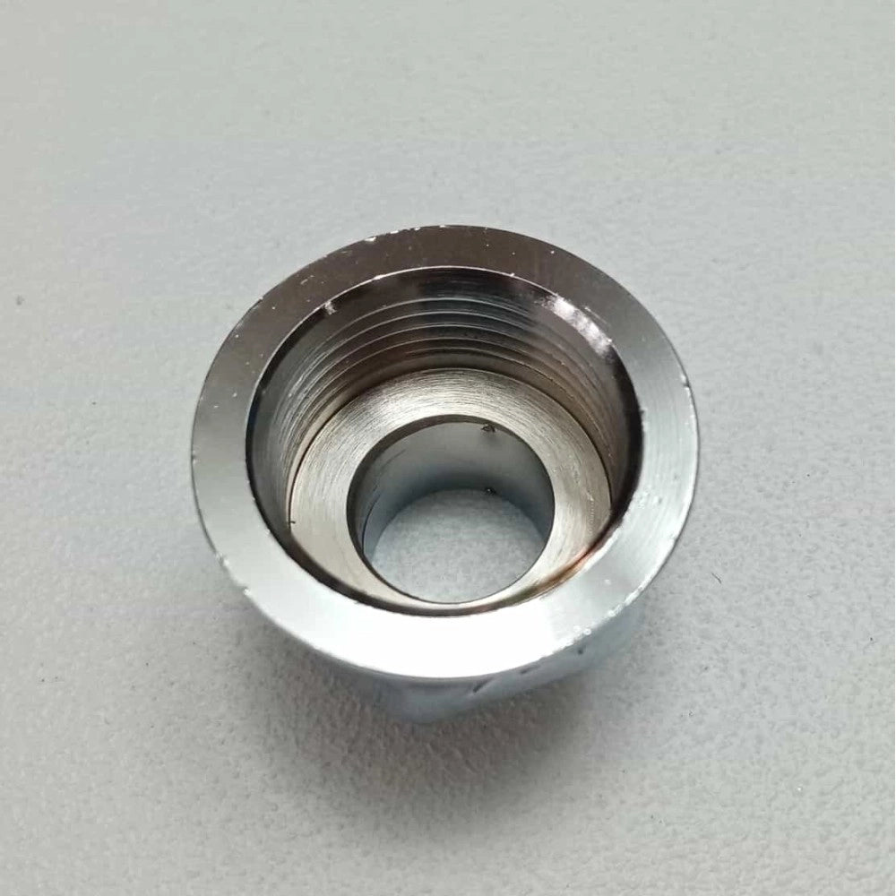 Prolunga ridotta da f 1'' x m 3/4'' sede piana in ottone cromato
