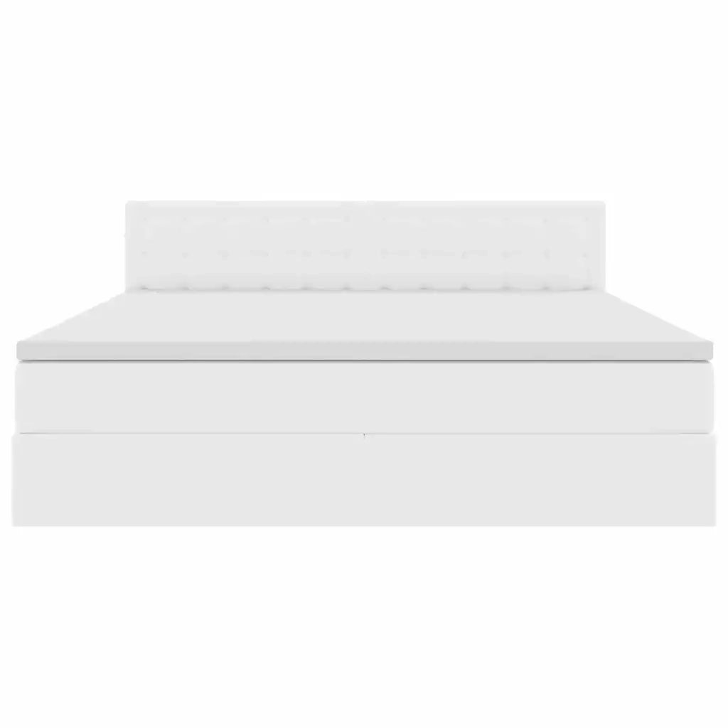 Letto con contenitore e materasso Bianco Puro 180 x 200 cm 3370406