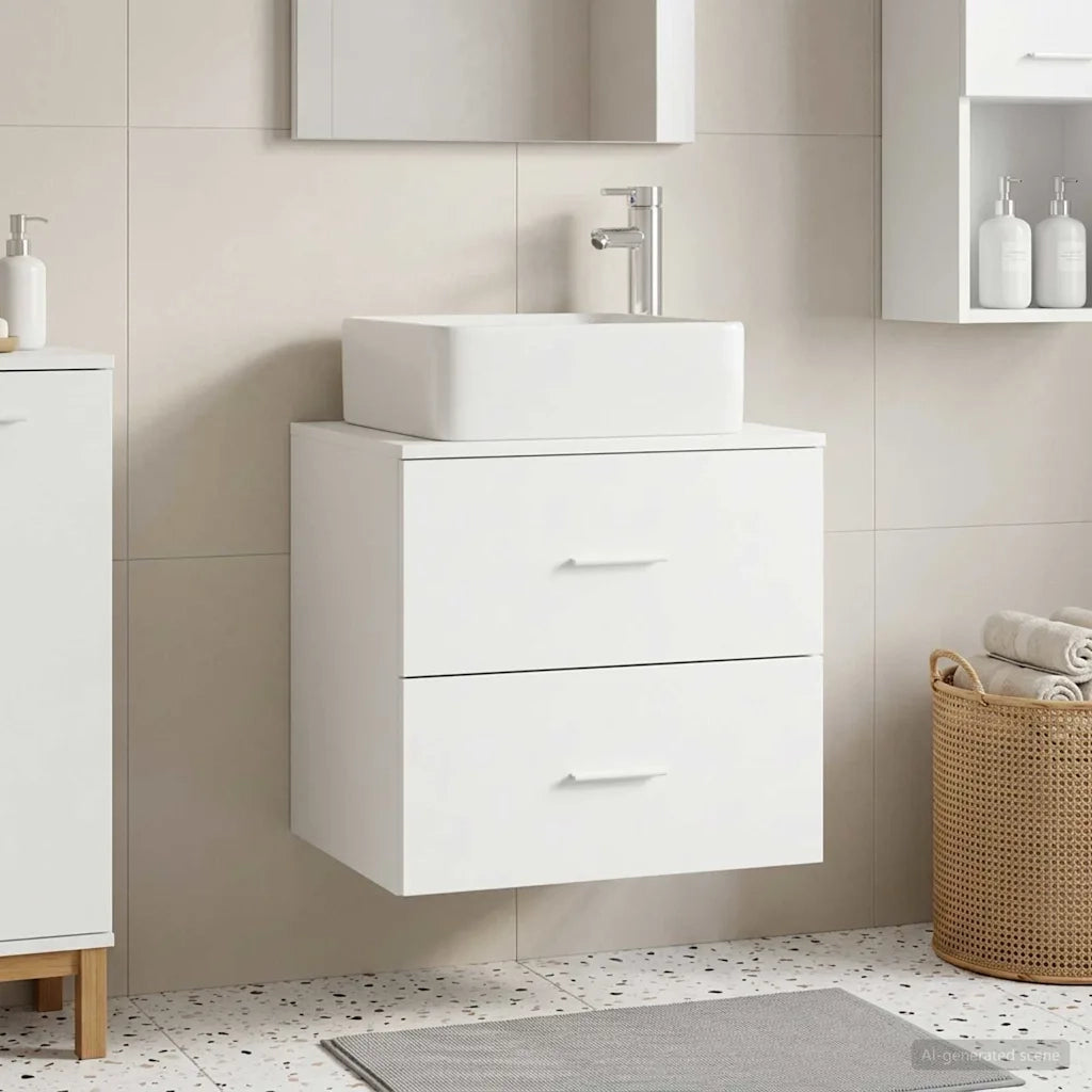Mobile Lavabo da Parete Bianco 49,5 x 41 x 63 cm 890270
