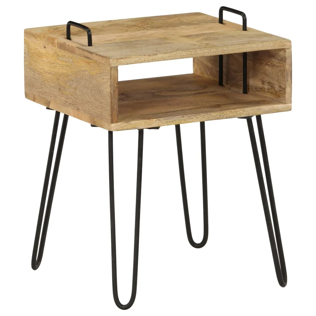 Comodino cassettiera mobile per camera da letto legno massello di mango 40 x 34 x 47 cm 1402085