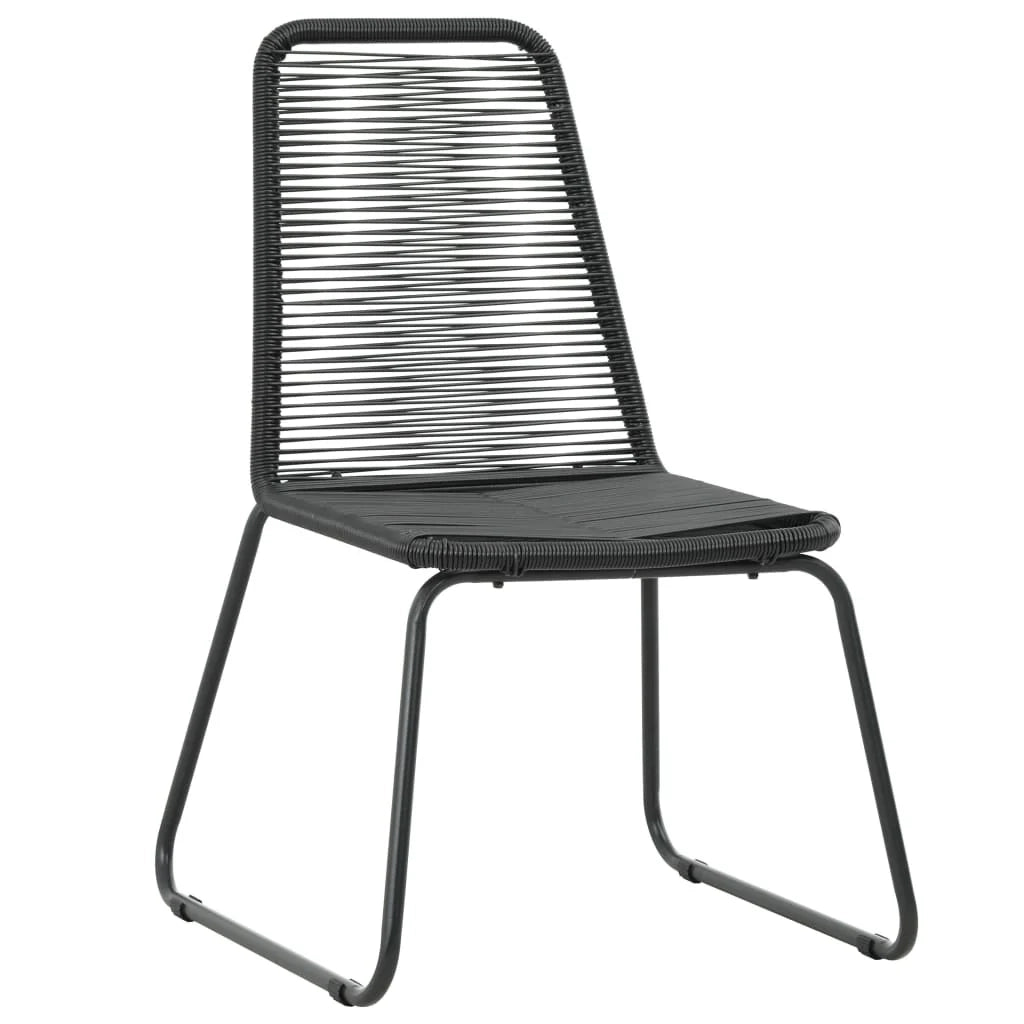 Set di mobili da giardino mobili da esterno set da 3 pezzi rattan nero e PVC 02_0016063