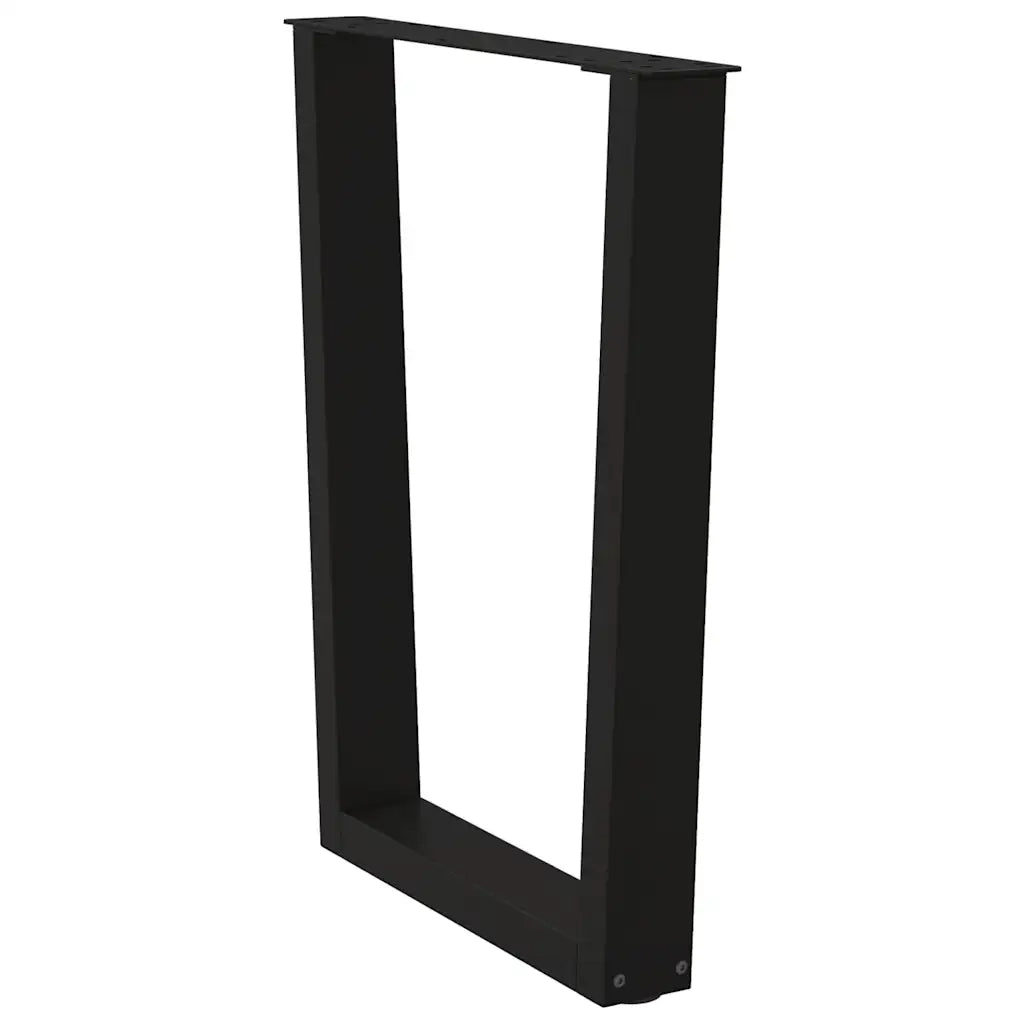 Gambe per tavolo da pranzo a forma di V 2 pz nere 60x(72-73,3) cm in acciaio 4012640
