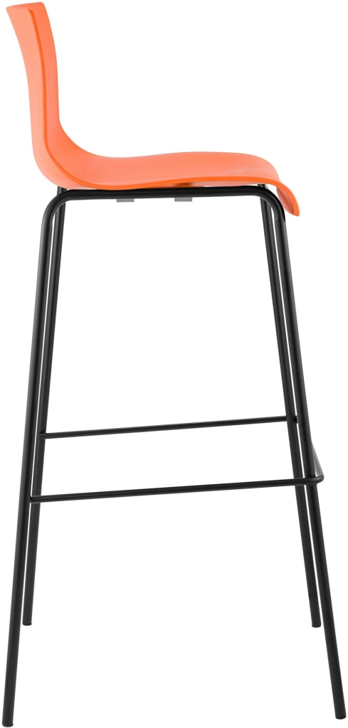 Sgabello da bar Hoover struttura a 4 piedi nero 6