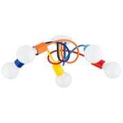 Plafoniera moderna multicolor nodi cameretta 5xE27 Farta Alfa