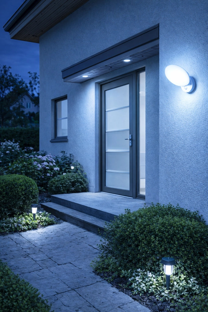 Applique LED Esterno 10W con Sensore Movimento 3 Colori di Luce IP54 Bianco