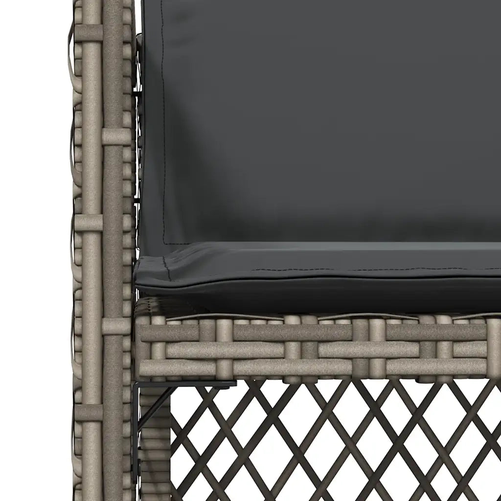 Sedie da Giardino con Cuscini 4pz Grigio in Polyrattan 364951