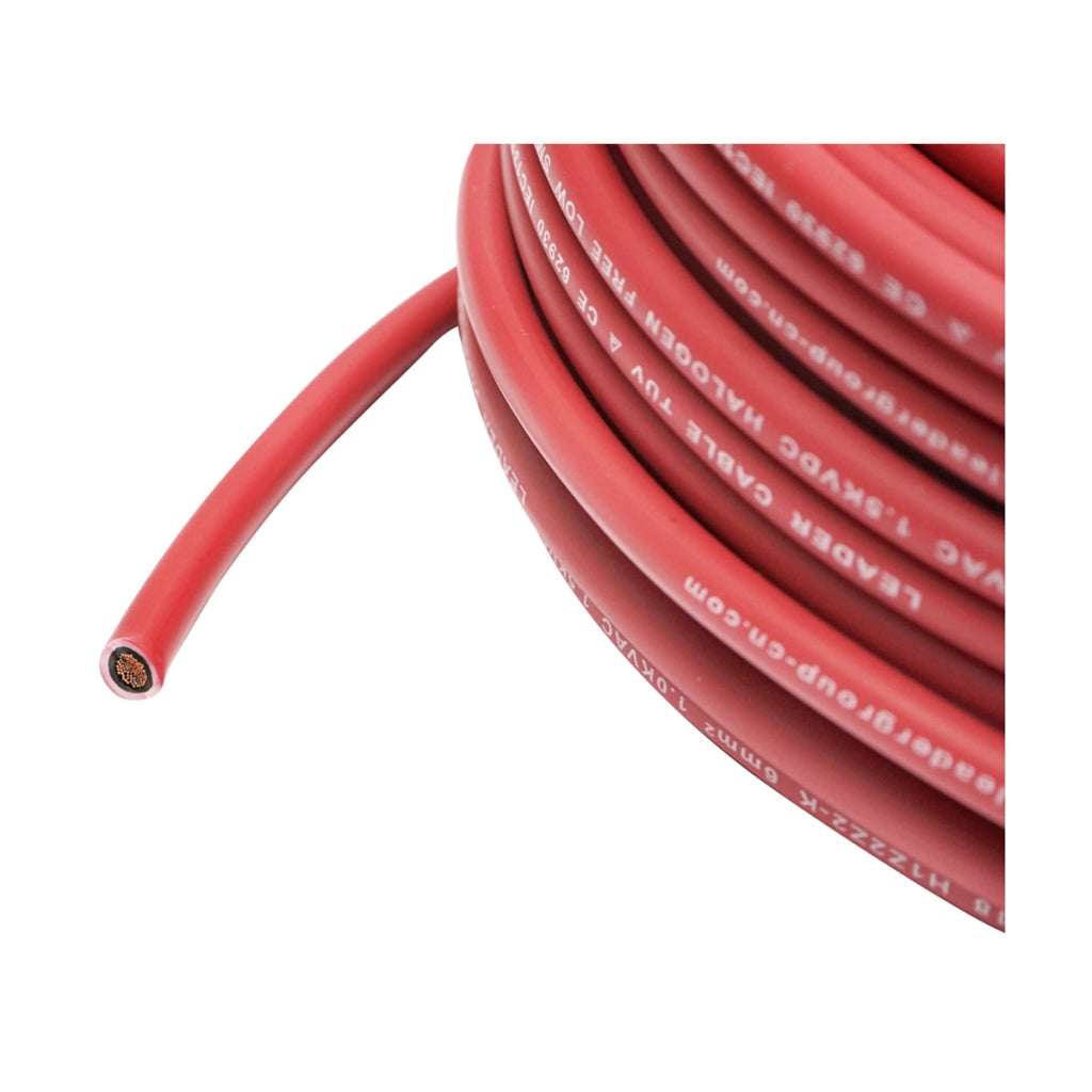 Rotolo di cavo per pannello solare 6mmx50m rosso 1,5KV, H1Z2Z2-K Leader