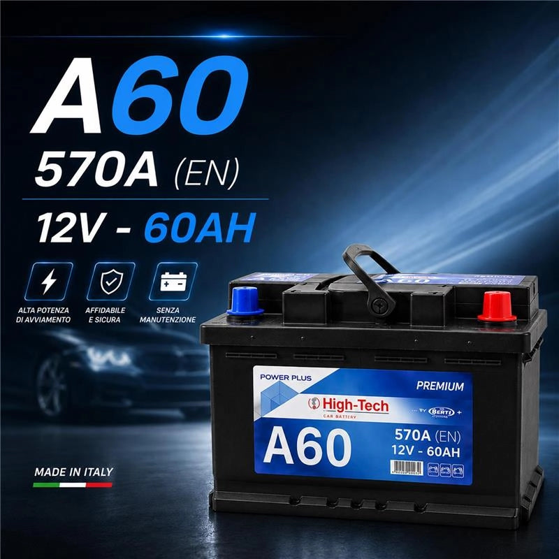 HIGH-TECH BATTERIA AUTO STOP/START 60 AH EN 570