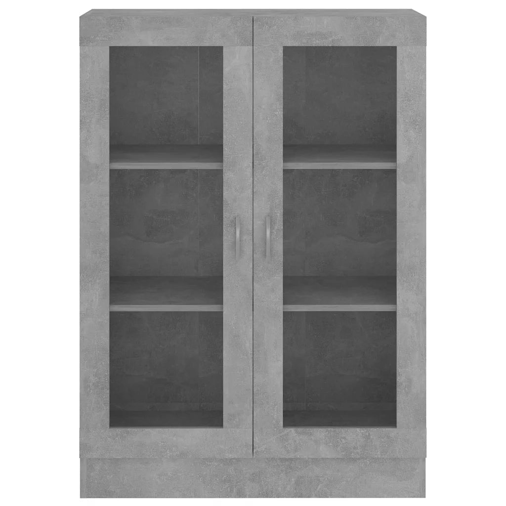 Armadietto Vetrina Grigio Cemento 82,5x30,5x115 cm Multistrato CFW8499560