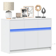 Mobile Porta TV con LED Bianco 91x34x61 cm in Truciolato 852180