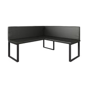 Vicco panca ad angolo Nero 150 x 150 cm