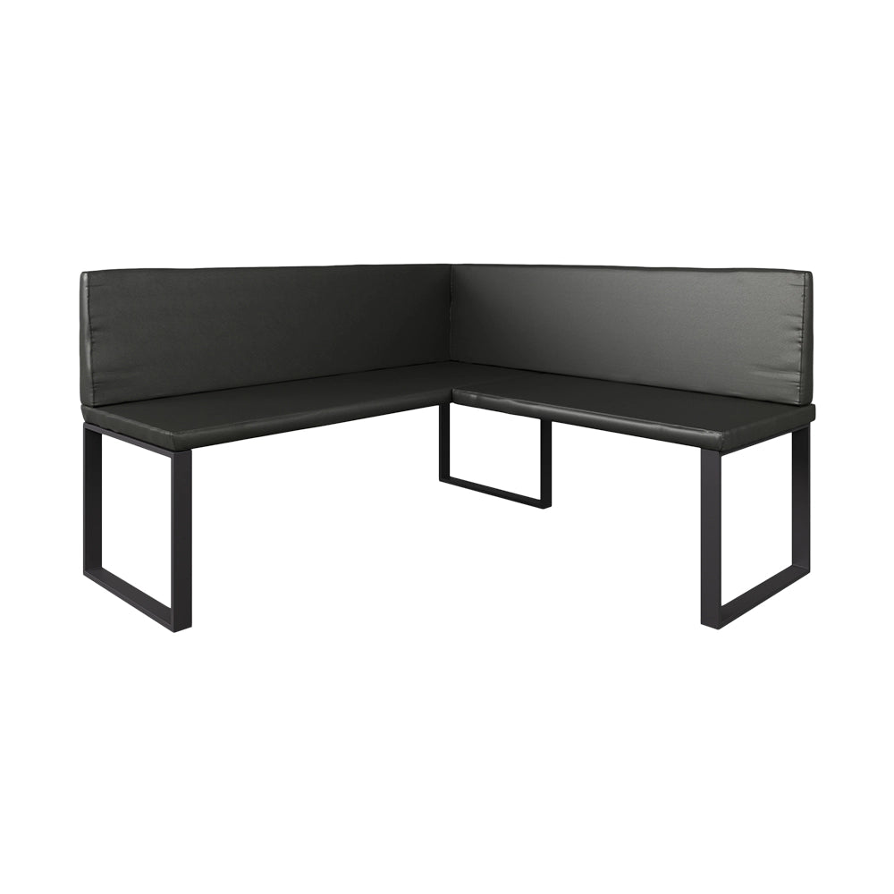 Vicco panca ad angolo Nero 150 x 150 cm