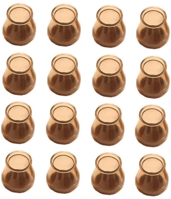 Stoel Been Vloerbeschermers in Silicone Bruini - Duraturi e Resistenti - 16 Stuks - Antiscivolo e Imprermeabile - Adatto per 30-45mm Mobili...