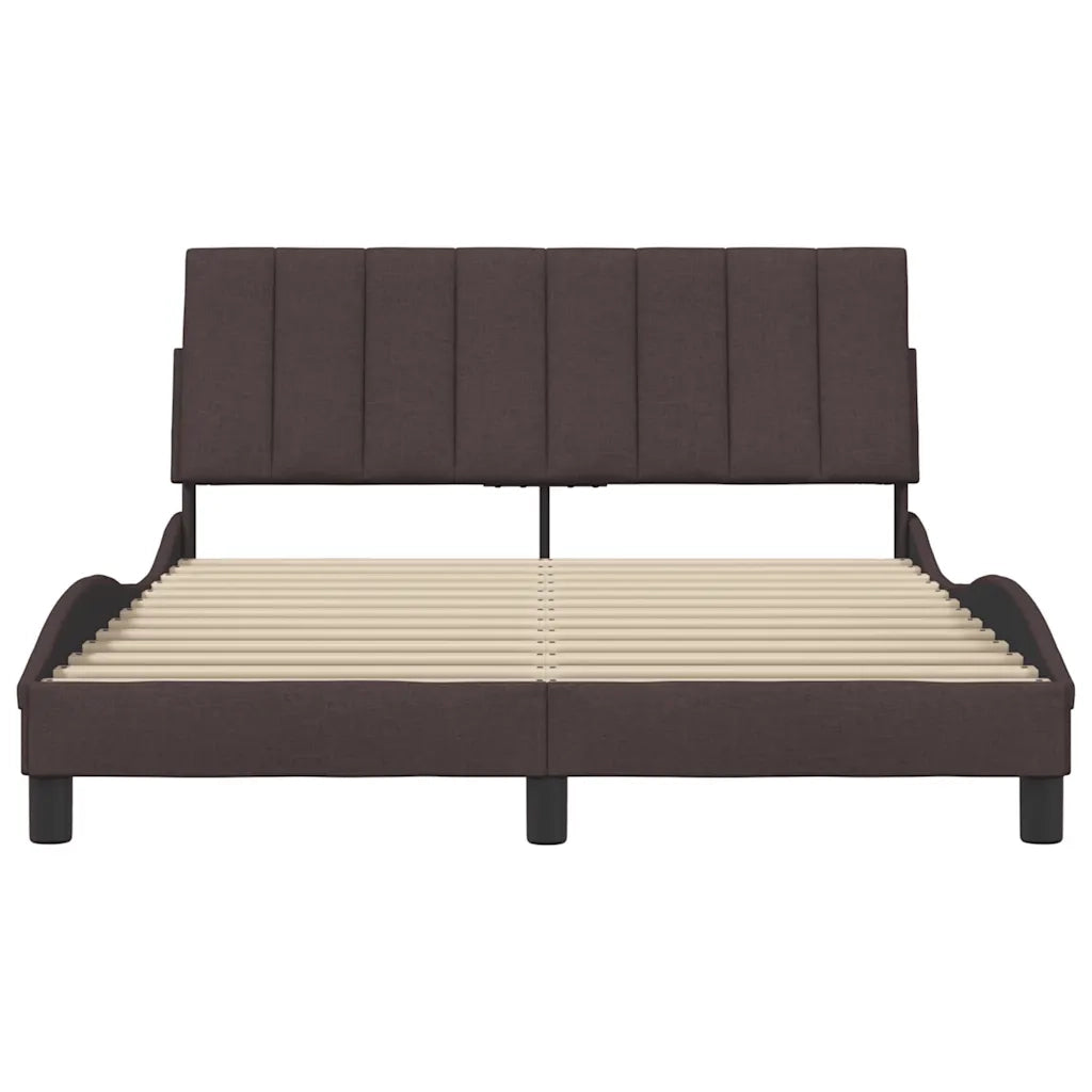 Giroletto senza Materasso Hanko Marrone Scuro 140x190 cm Tessuto 3310387