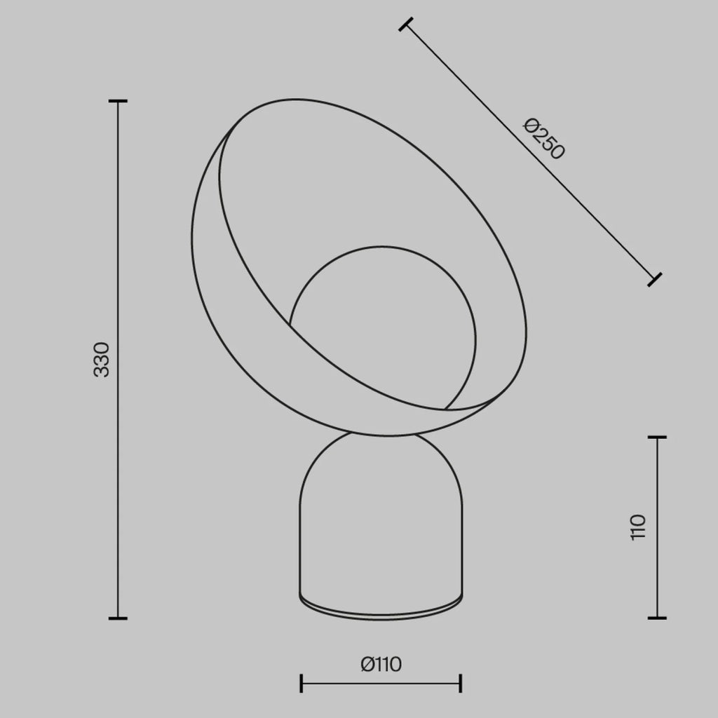 Lampada Da Tavolo Contemporanea Tavo Pietra Calcarea Nera 1 Luce G9