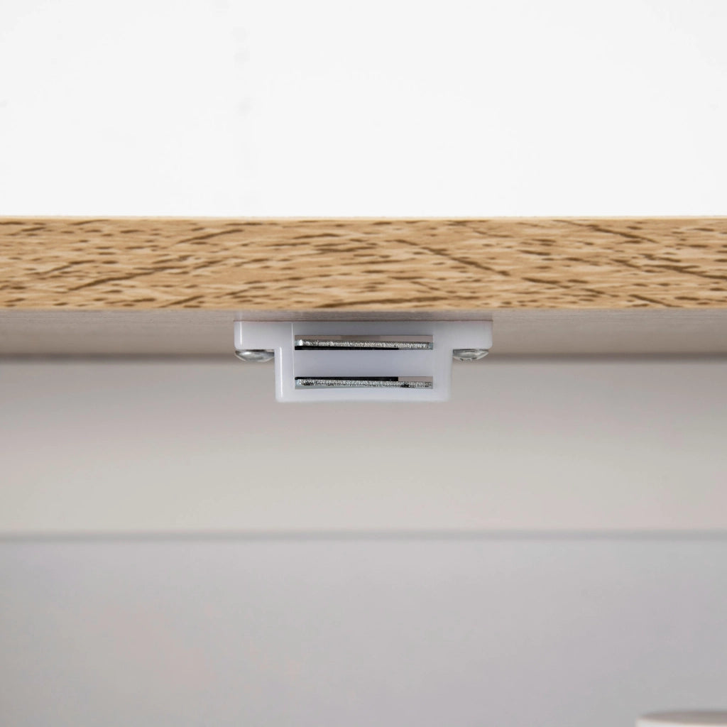 Mobiletto Alto per Lavatrice con Ripiano Aggiustabile sopra WC ¨C Zephmum ¨C Bianco 64x22x165 cm