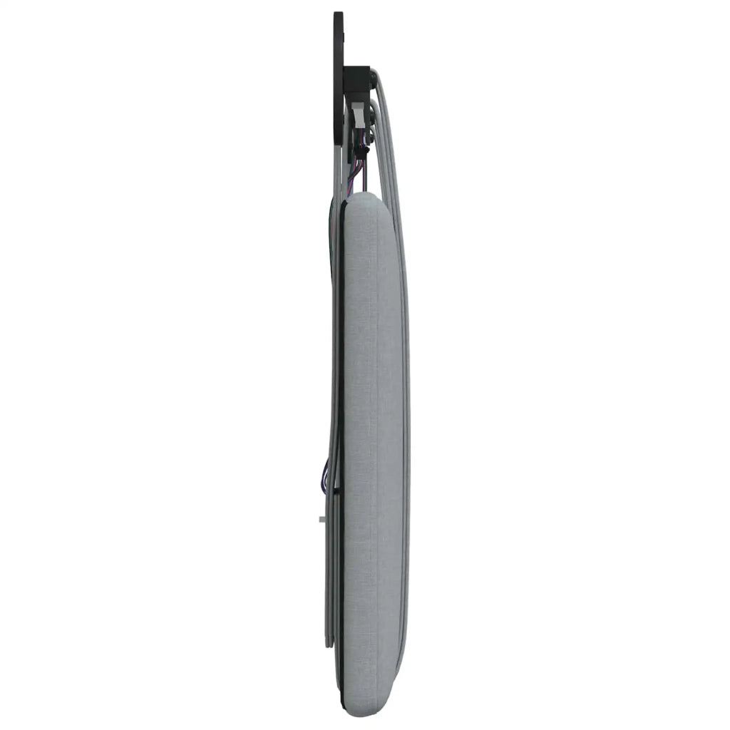 Testiera sospesa Con luce LED Grigio Chiaro Tessuto