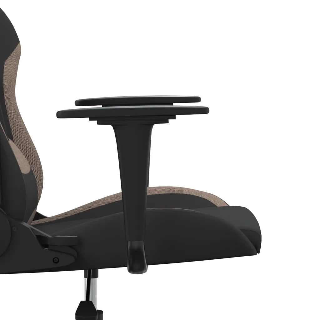 vidaXL Sedia da Gaming Nero e Tortora in Tessuto
