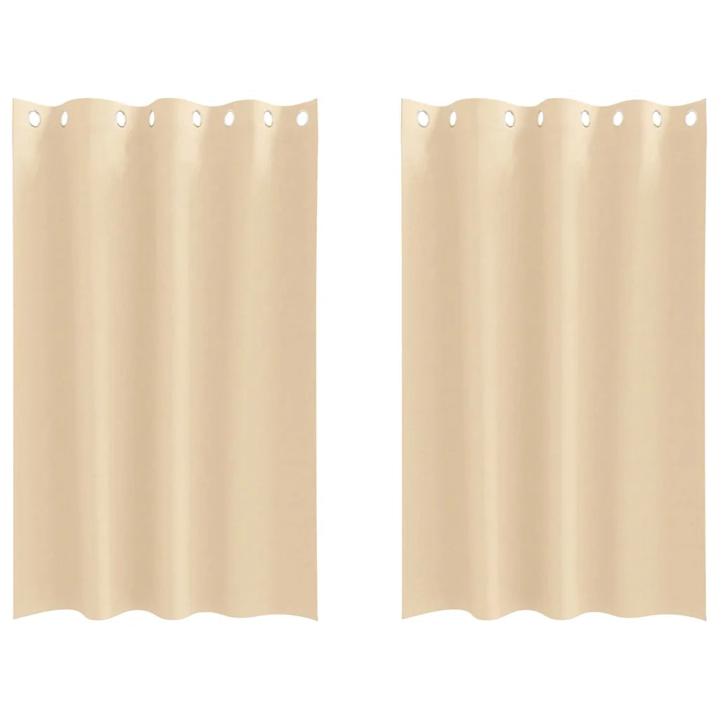 Tende Blackout con Anelli 2 pz Crema 175 x 140 cm Poliestere 4107374