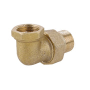 RACCORDO CURVO IN 3 PZ MF CON O-RING IN OTTONE GIALLO- 1- CAVAL- pezzi 1