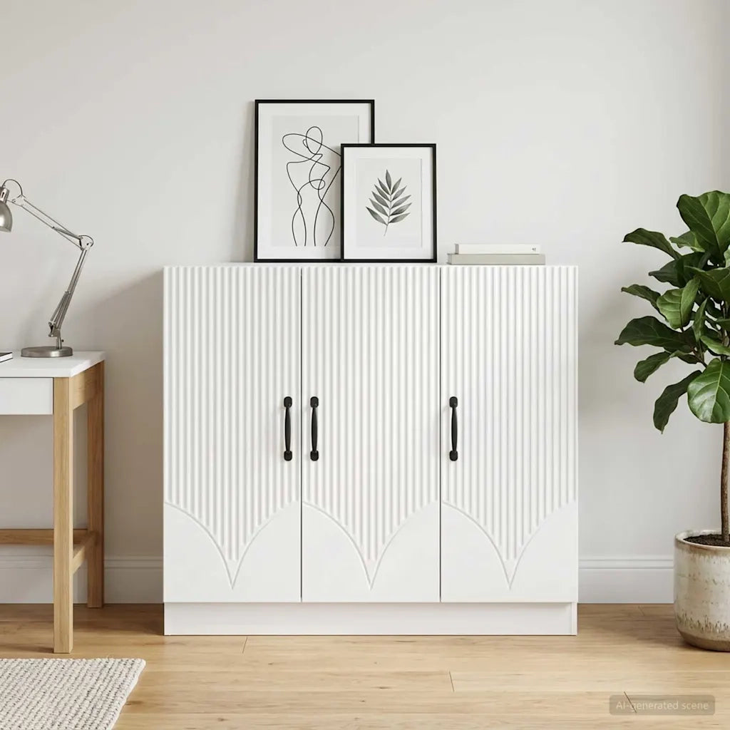 Credenza Bianco 89 x 34,5 x 77 cm Legno ingegnerizzato 895335