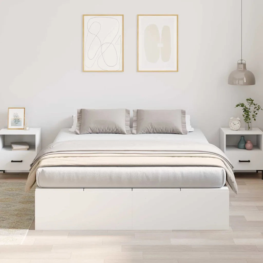 Struttura letto con contenitore Bianco 140 x 200 cm 3335373
