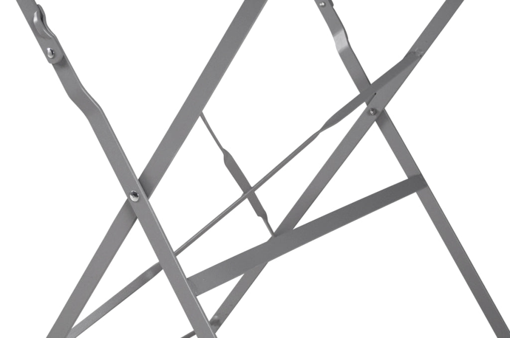 Tavolo pieghevole in metallo grigio, tavolo richiudibile 70x70 cm - Sorrento - TQ01-7.7SOPI