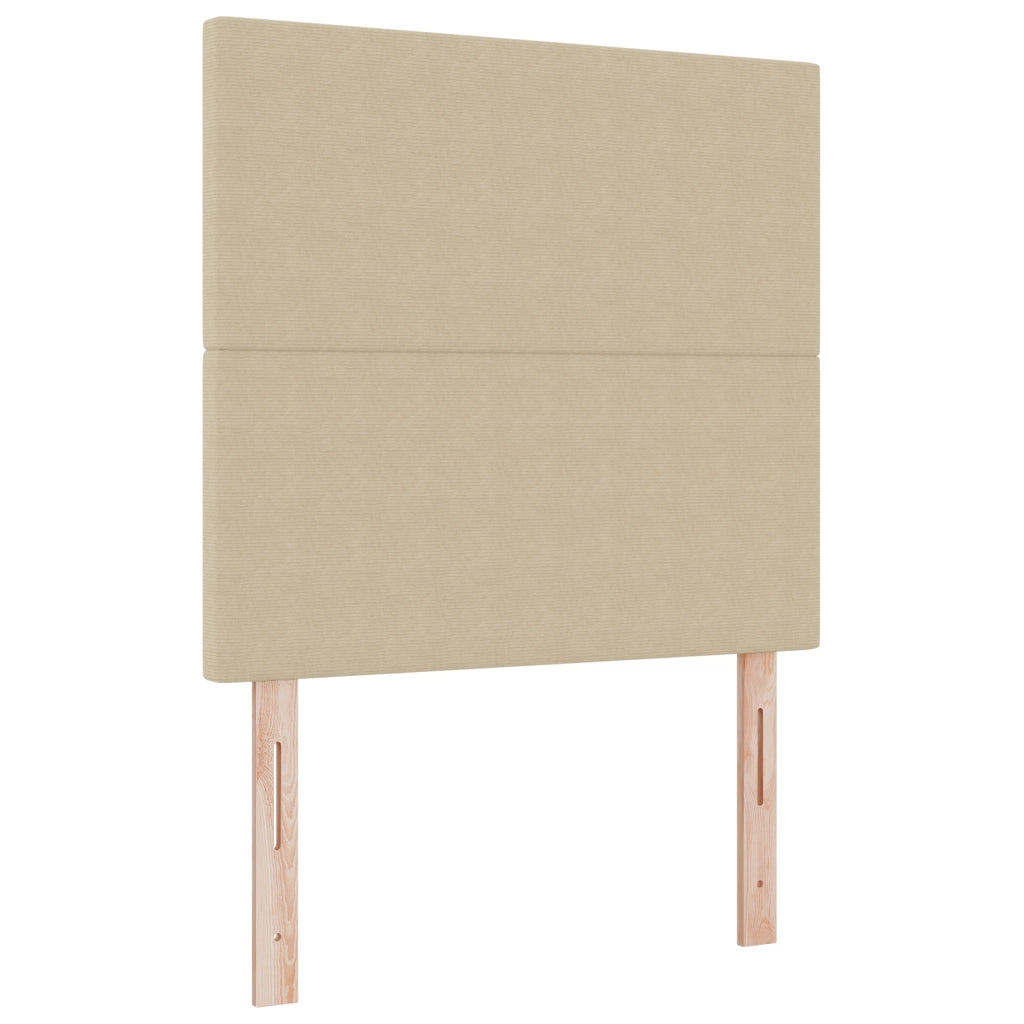 Letto Box Spring con Materasso e Luce LED Verde Grigio 100x200 cm Tessuto Corduroy
