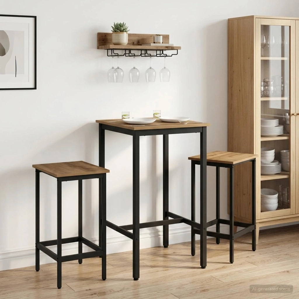 Sgabello da bar 2 pcs Rovere Artigianale 40 x 32 x 64 cm 8006138