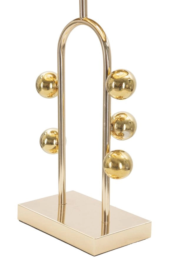 Lampada da tavolo con sfere dorate, paralume nero diam 32x61cm Bubble