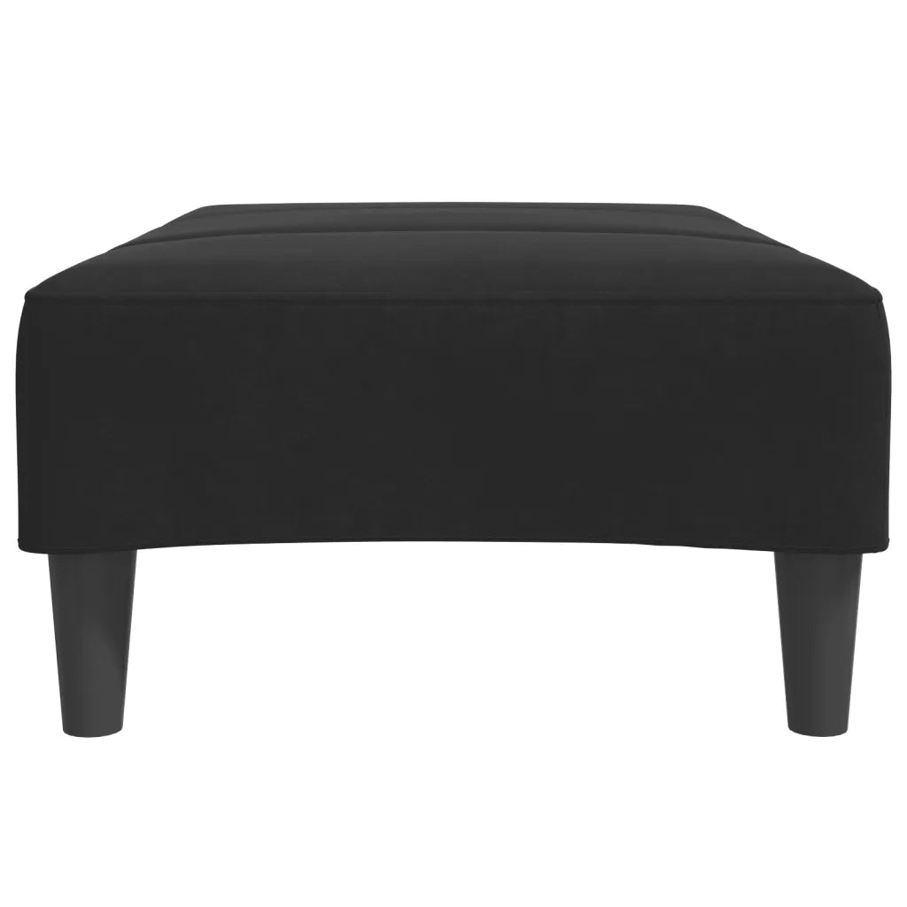 Poggiapiedi Nero 77x55x31 cm in Velluto