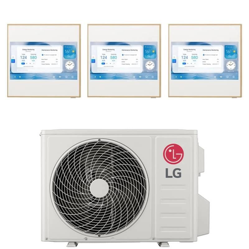 Condizionatore LG Dual Split Inverter ARTCOOL GALLERY LCD 9+9+9 con MU3R21 R-32 Wi-Fi integrato