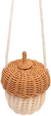 Borsa di conservazione a mano intrecciata - Borsa di conservazione per bambini - Borsa di conservazione decorativa - Forma di noce - Disegno di melagrana di cedro - Leggera - Borsa di conservazione