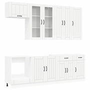 Set di armadi con cassetto 8 pcs Bianco Legno multistrato 3438153