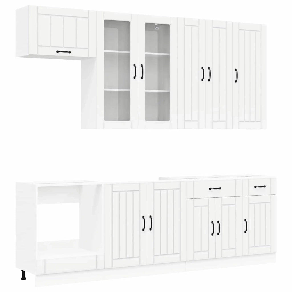 Unità Cucina LUCCA 8 pcs Bianco Legno ingegnerizzato 3438153