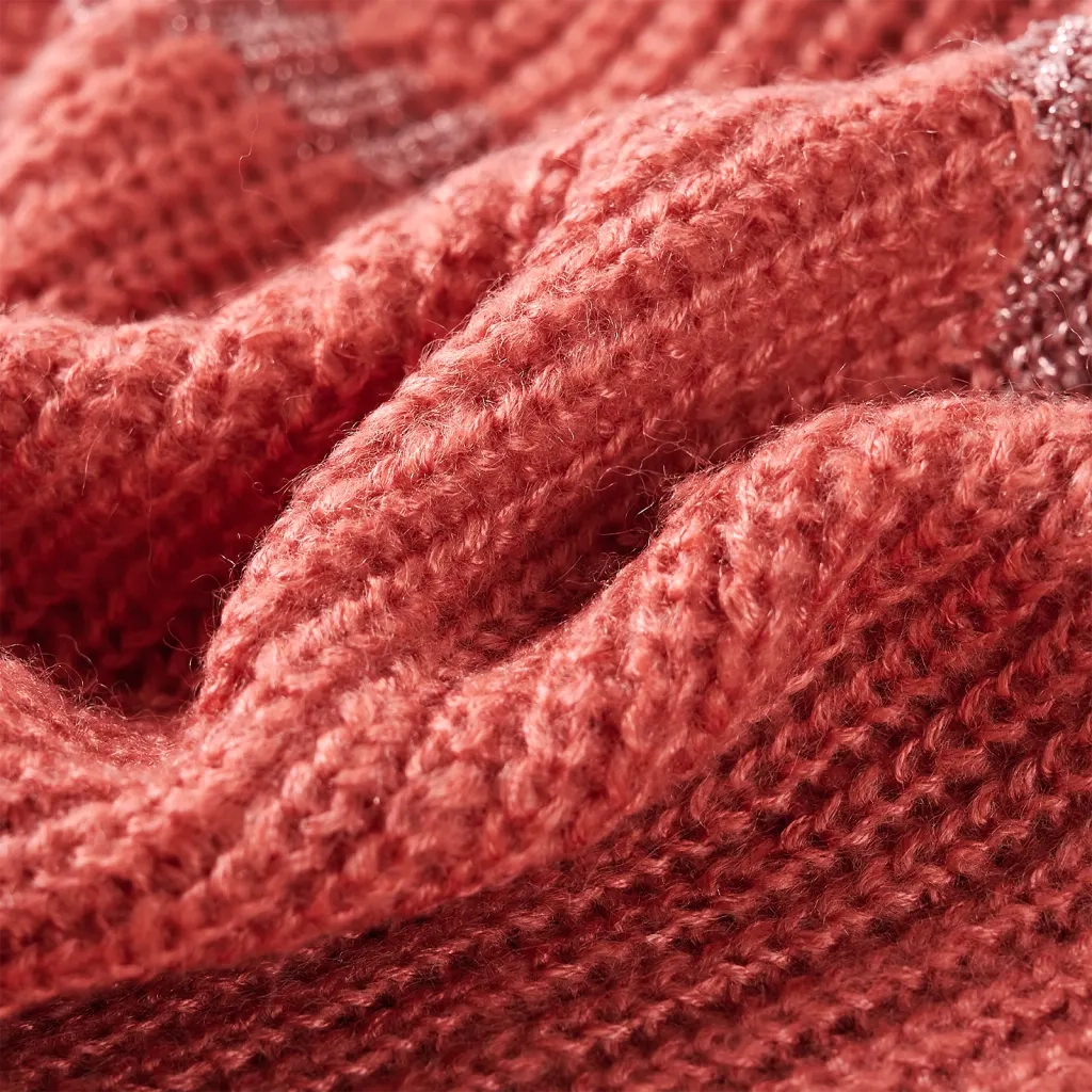 Maglione da Bambina Lavorato a Maglia Rosa Medio 128