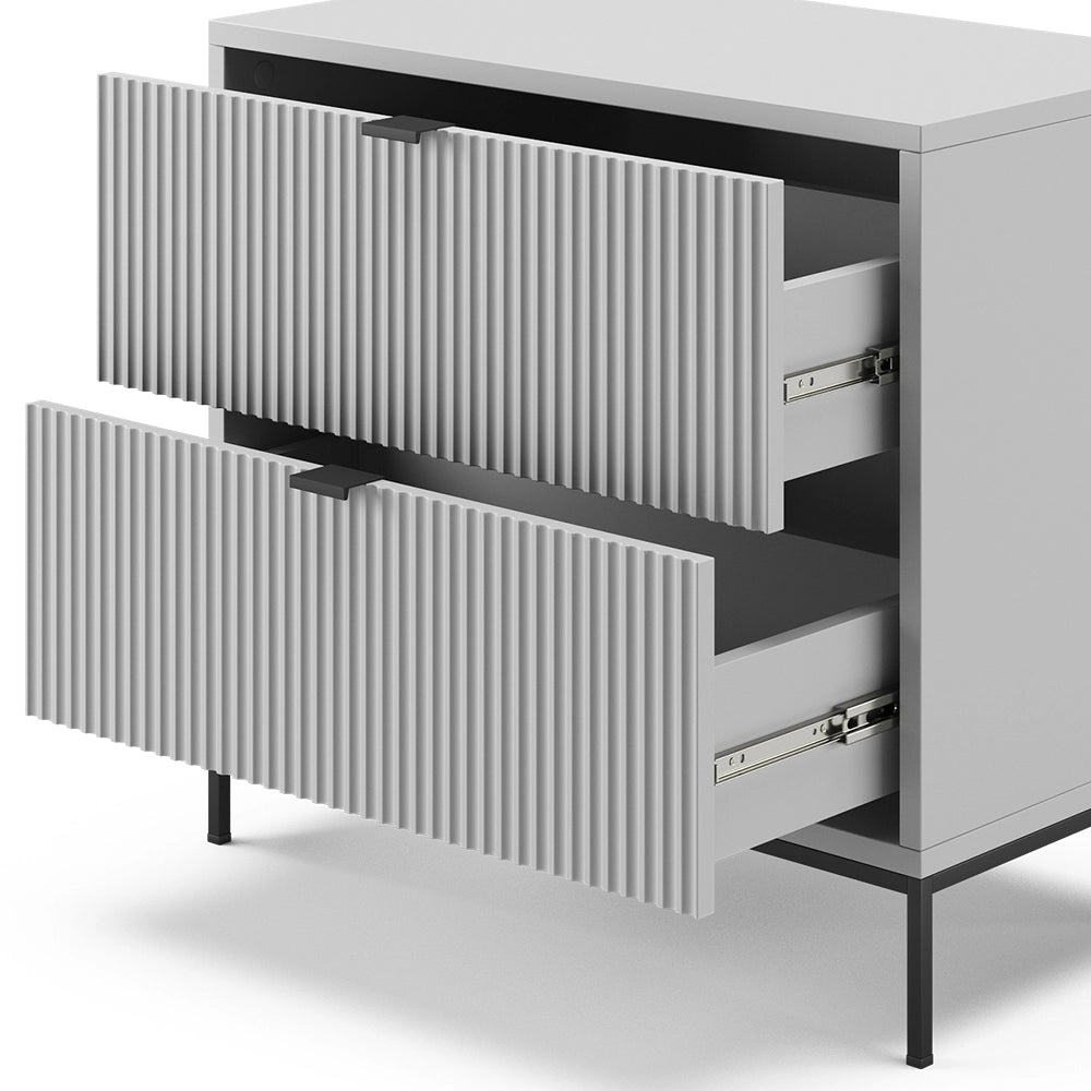 Vicco Comodino camera da letto Grigio 36 x 60 cm
