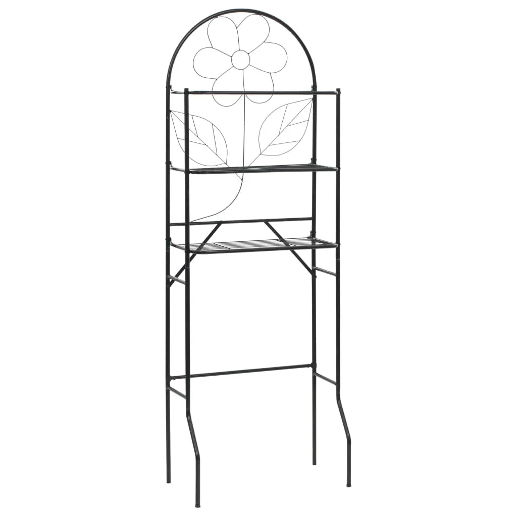 Mensola da bagno 60 x 33 x 174 cm nero 02_0005503