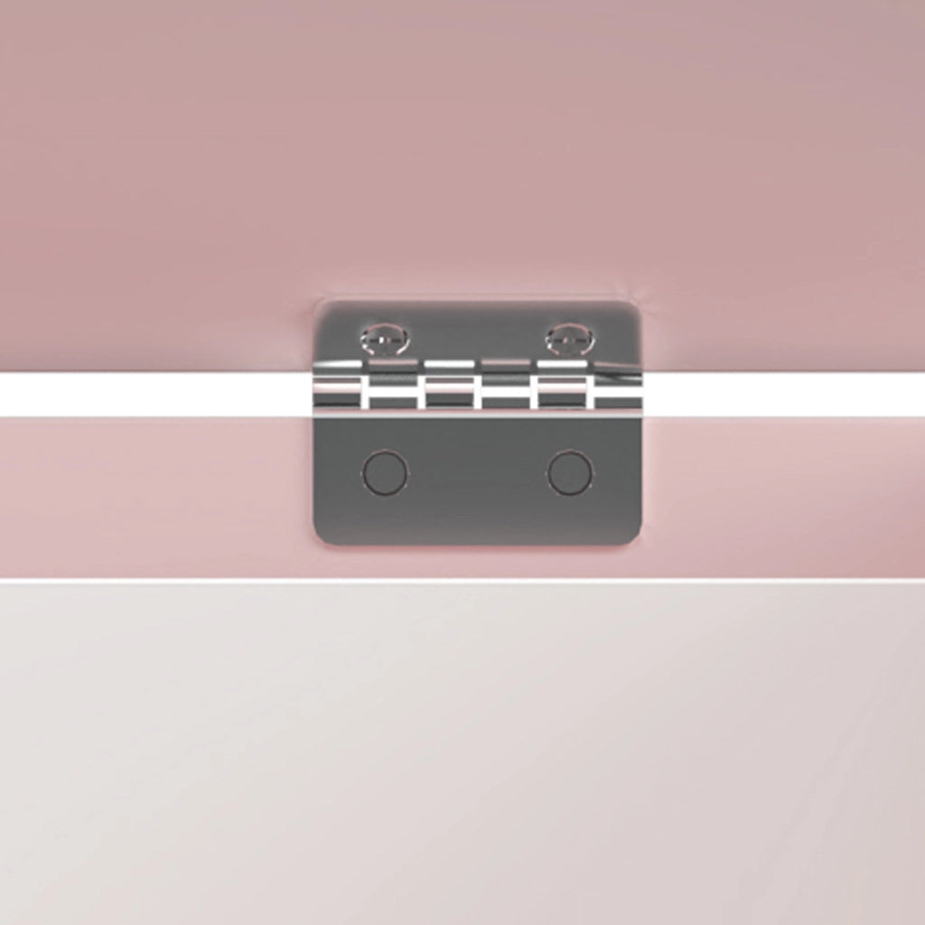 Mobile Contenitore Vestnes Portagiocattoli per Cameretta con Vano Chiuso e Aperto - Rosa/Bianco [en.casa]