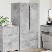 Guardaroba con cassetto Grigio Cemento 79,5 x 49 x 156 cm