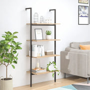 Scaffale Pendente 4 Livelli Marrone Chiaro e Nero 64x35x152,5cm 336382