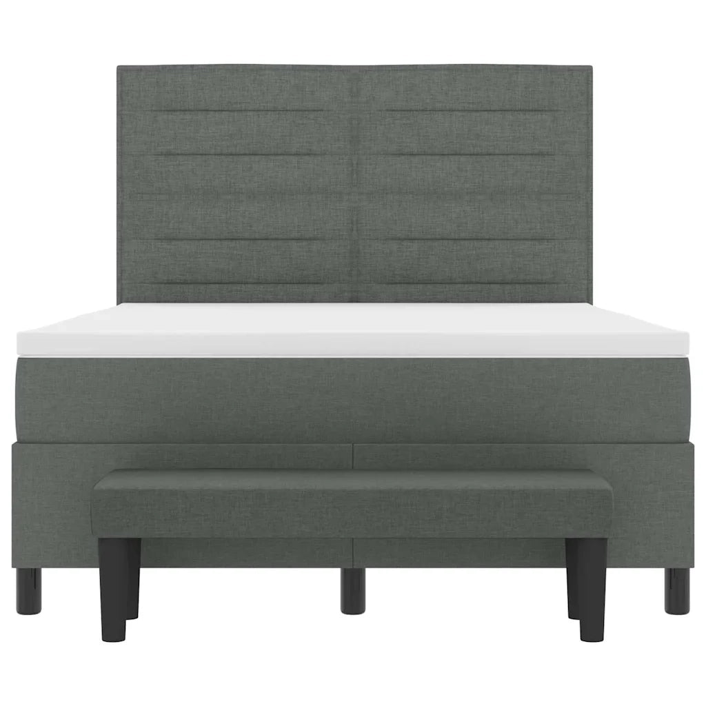 Letto a molle con cuscino Grigio scuro 160 x 200 cm Tessuto 3344003