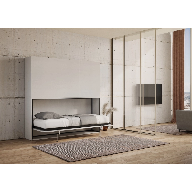 Letto a scomparsa singolo orizzontale Kando composizioni - No,D