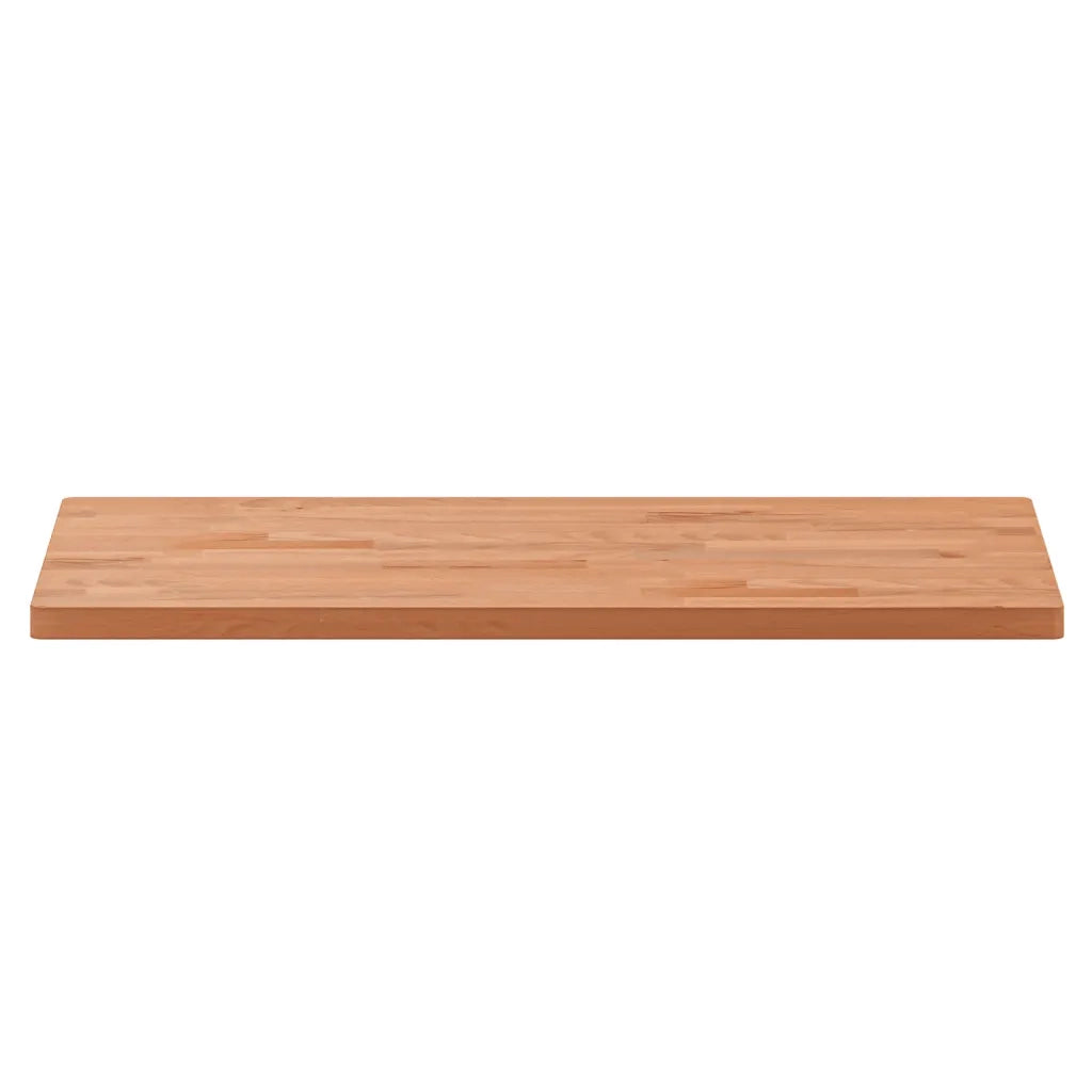 Piano Bagno 80x40x2,5 cm Legno Massello di Faggio 356001