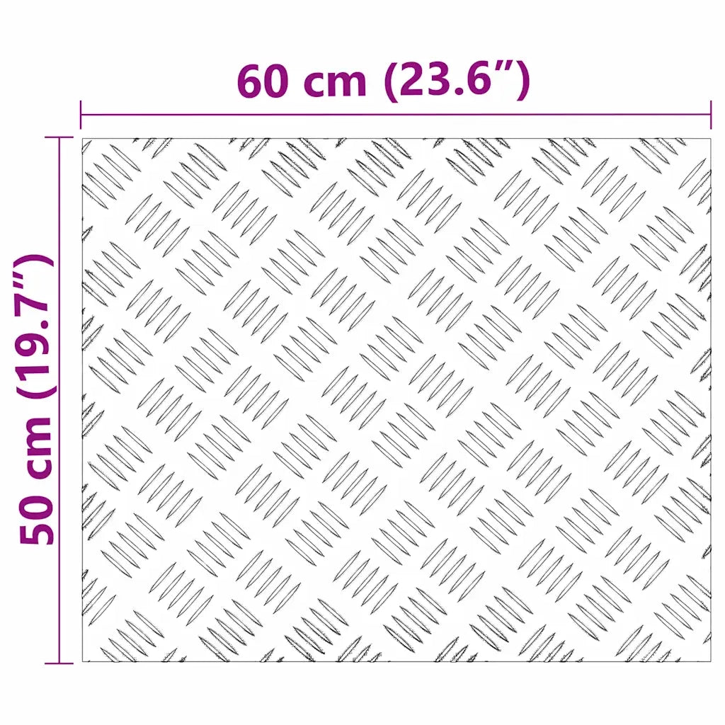 Gradini per Scale 4 pcs Argento 60 x 50 cm Alluminio 4104350