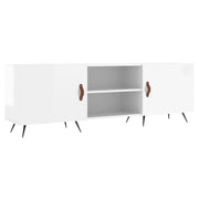 Mobile TV multimediale mensola TV mobile TV sala da pranzo soggiorno camera da letto finitura lucida 150 x 30 x 50 cm legno ingegnerizzato bianco 02_0027041