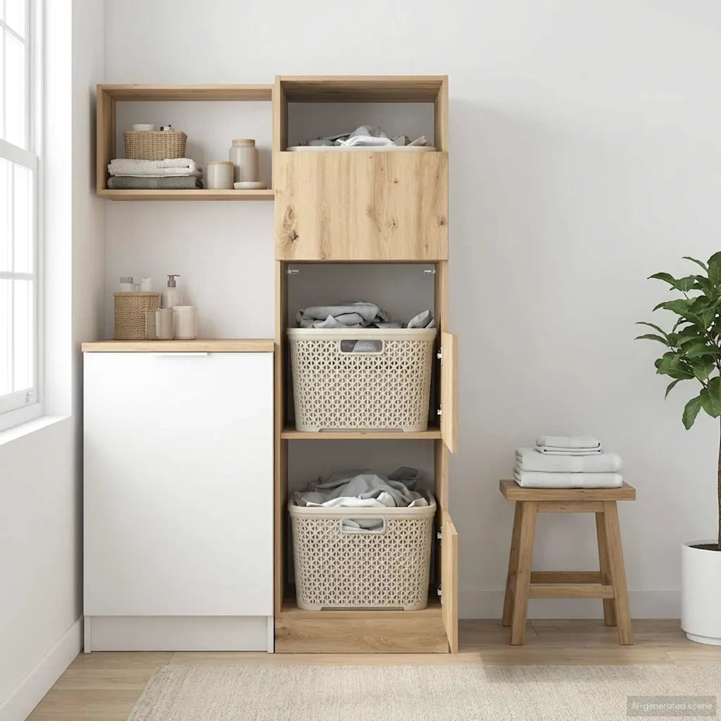 Mobile da lavanderia Rovere artigianale Legno multistrato 3422799