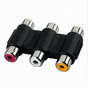Trade Shop - Connettore Adattatore Accoppiatore Audio Video Stereo 3xrca A 3xrca Femmina C-052 -