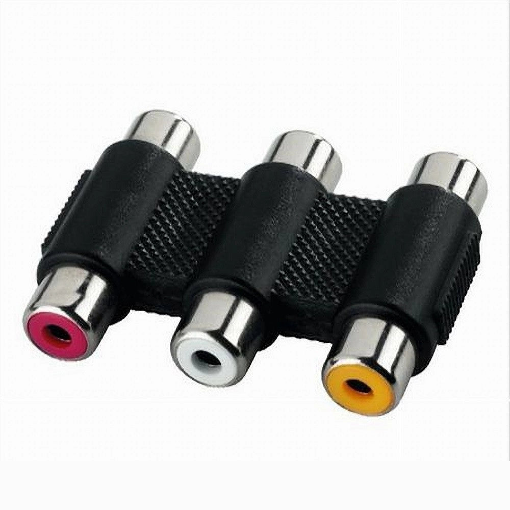Trade Shop - Connettore Adattatore Accoppiatore Audio Video Stereo 3xrca A 3xrca Femmina C-052 -