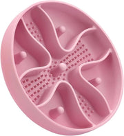 Alimentatore lento per cani e gatti con ingresso in silicio (rosa)